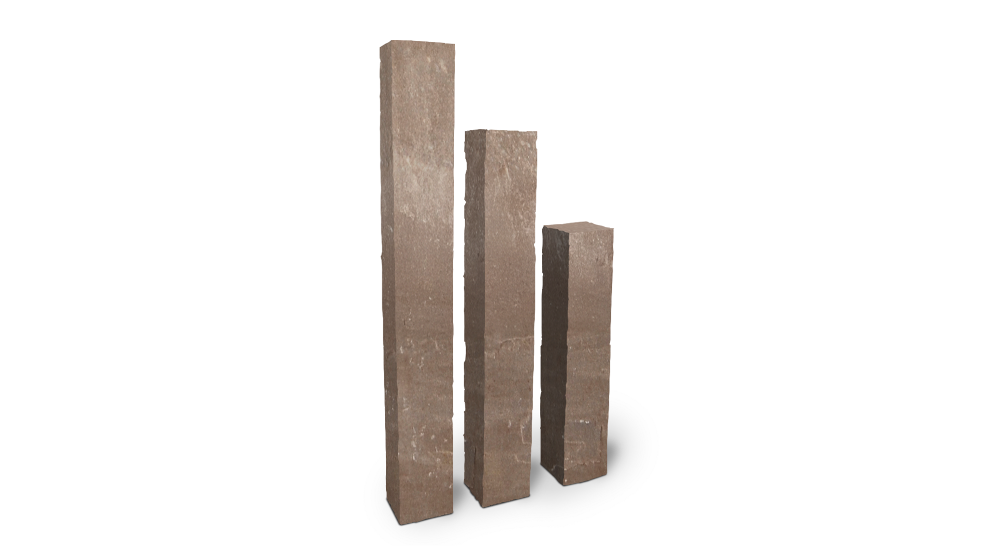 natural cleft, hand cut edges