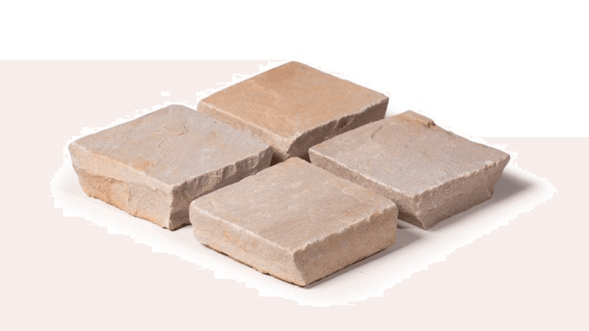 natural cleft, hand cut edges