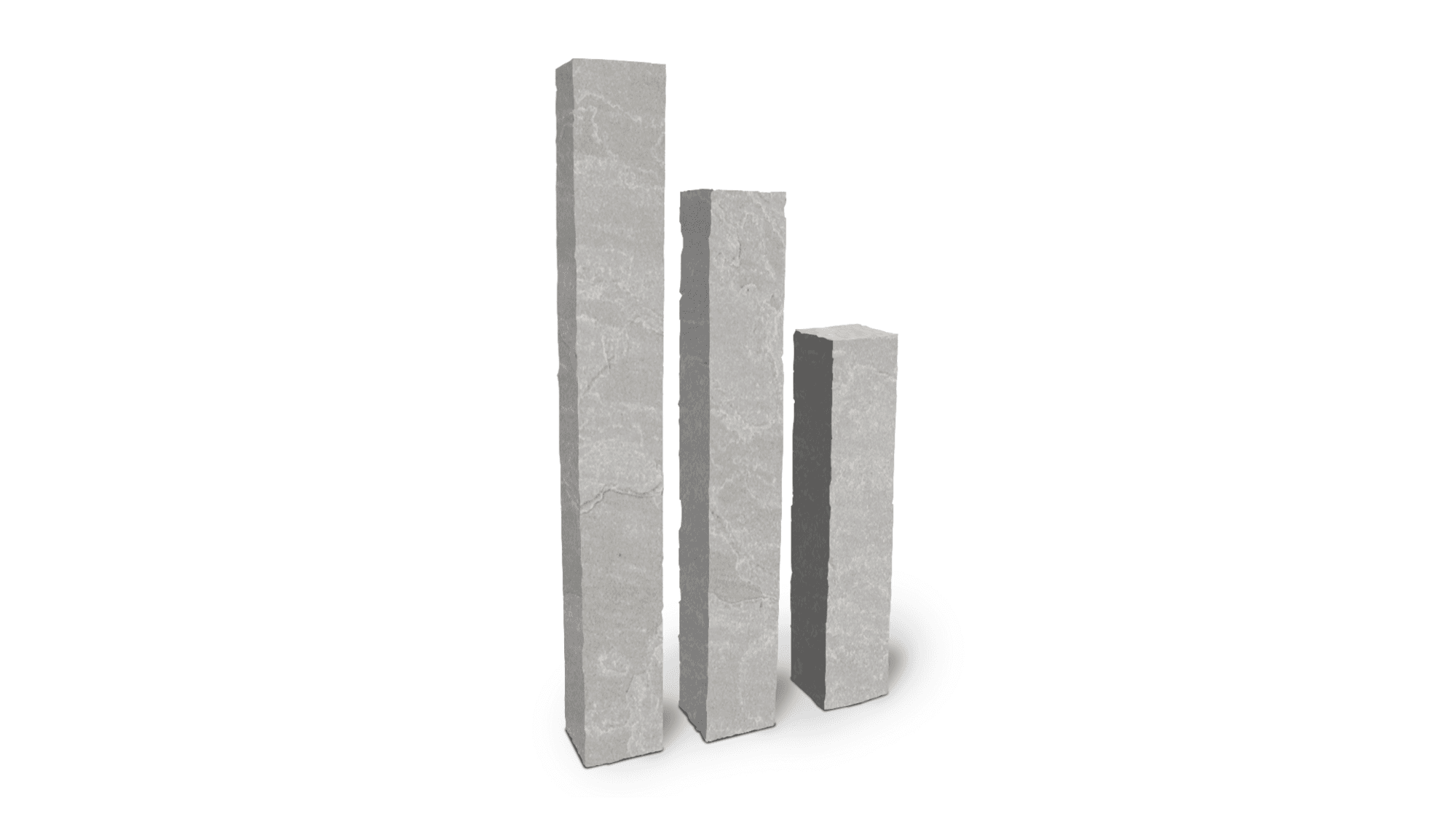 Natural cleft, hand cut edges