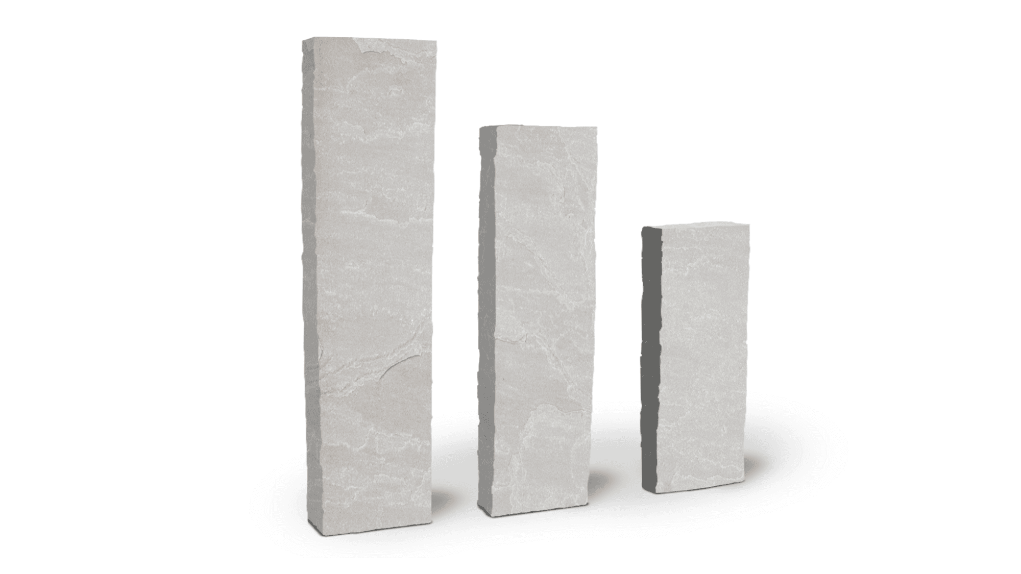 natural cleft, hand cut edges