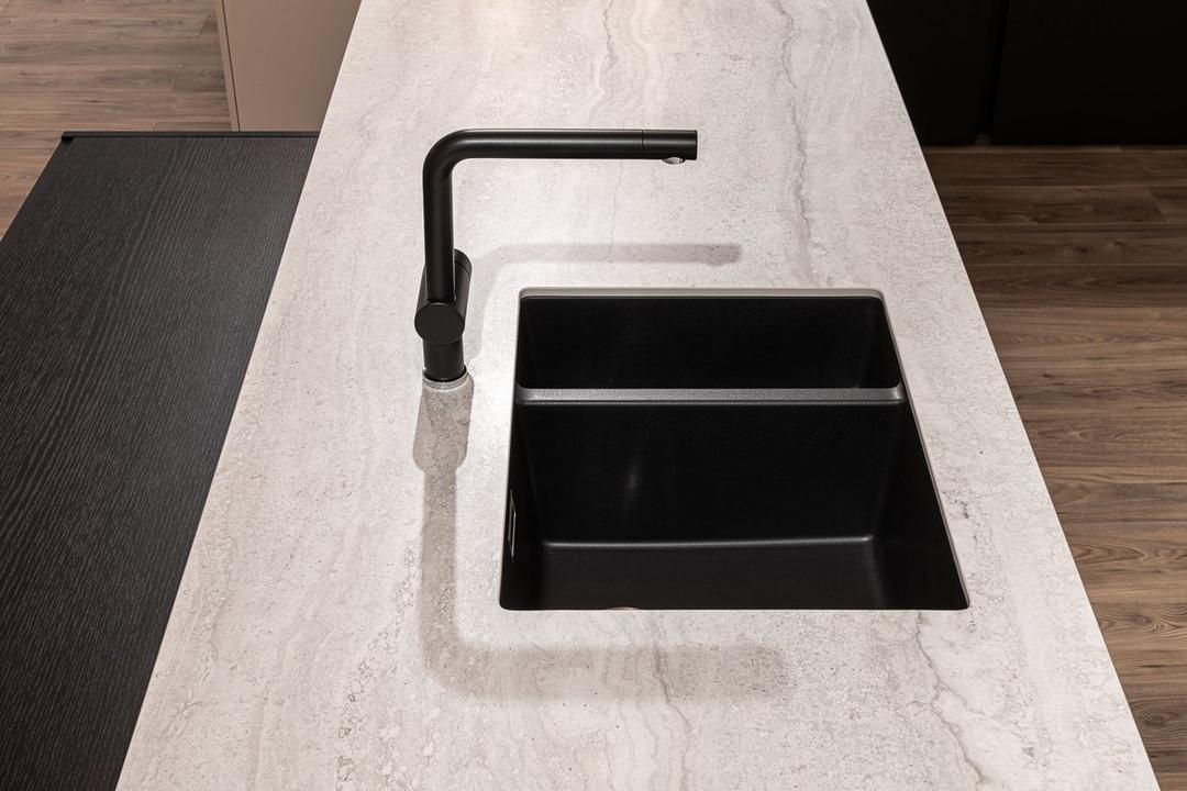Work Top Cladding PORCELAIN WORKTOP & WALL CLADDING IN UNICERAMICA TRAVERTINO LIGHT